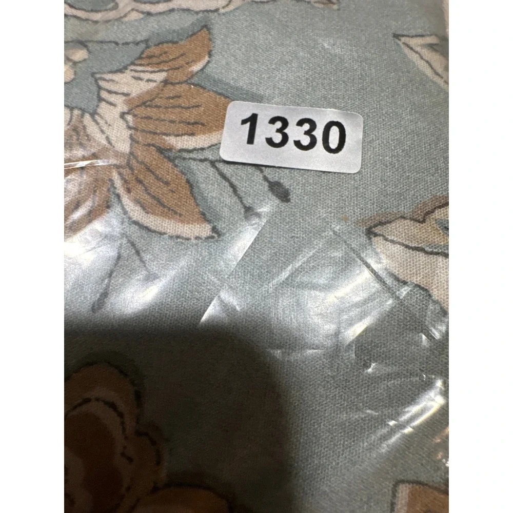 Pottery Barn Brooke Floral Standard Pillow Sham Blue Percale Cotton New